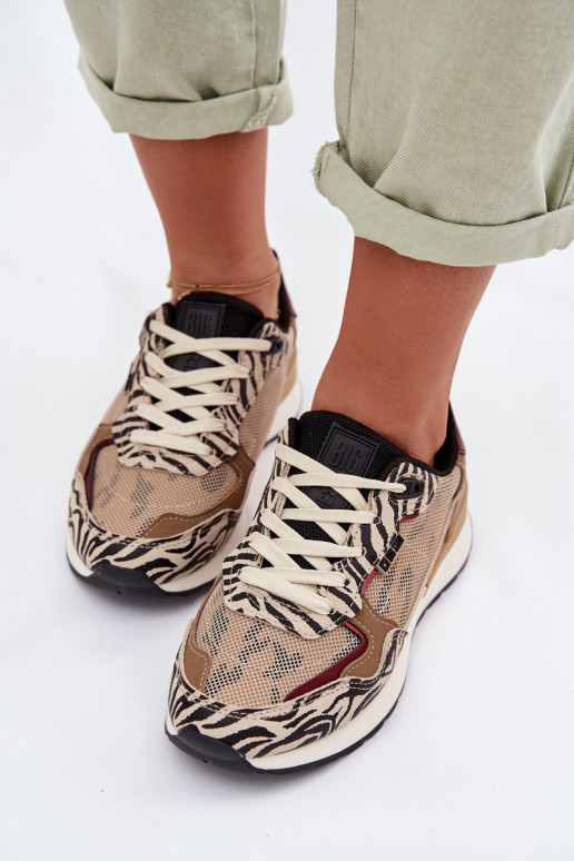 spordijalatsid Sneakers tüüpi jalanõud Pealiste omad Mustriline Big Star TT274333 beeži värvi