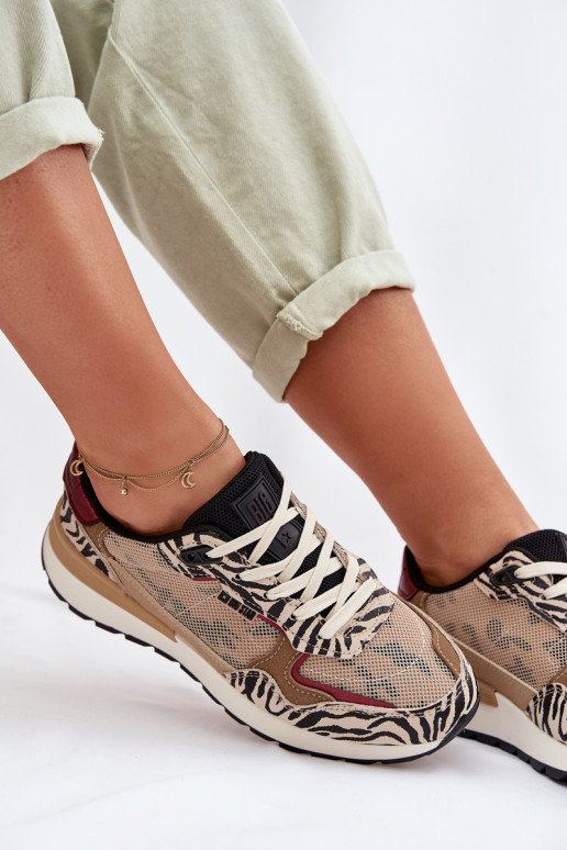 spordijalatsid Sneakers tüüpi jalanõud Pealiste omad Mustriline Big Star TT274333 beeži värvi