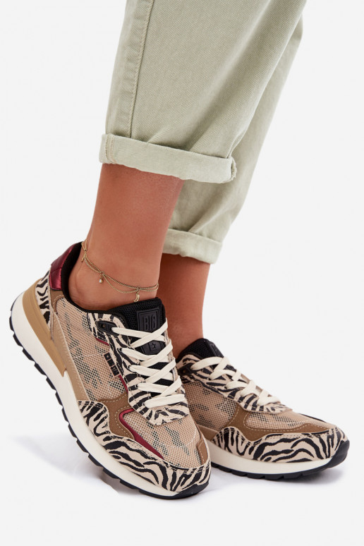 spordijalatsid Sneakers tüüpi jalanõud Pealiste omad Mustriline Big Star TT274333 beeži värvi