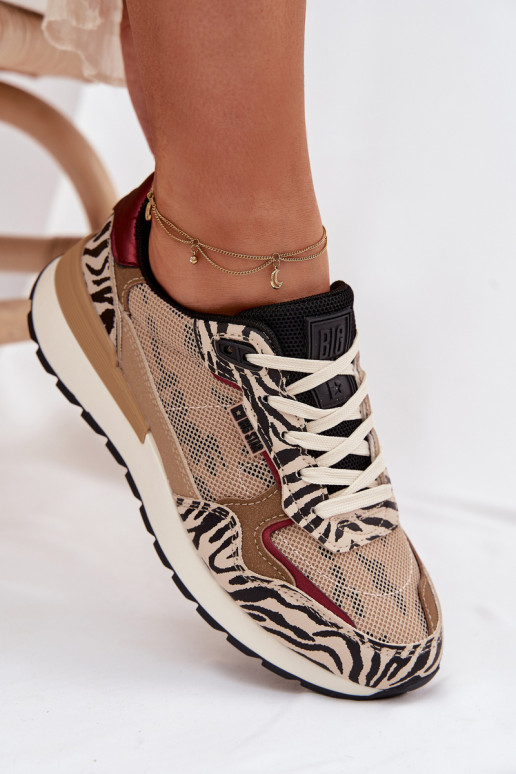 spordijalatsid Sneakers tüüpi jalanõud Pealiste omad Mustriline Big Star TT274333 beeži värvi