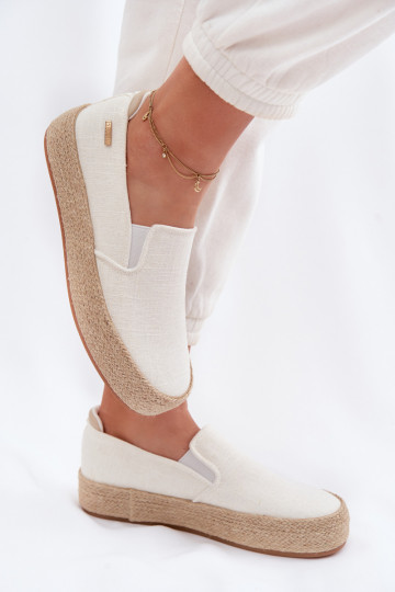 Espadrillid platvormiga Big Star TT274090 Ecru