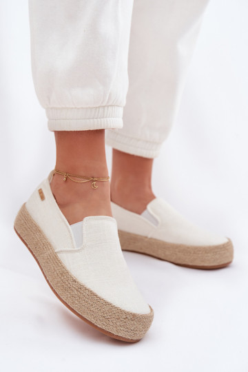 Espadrillid platvormiga Big Star TT274090 Ecru 2