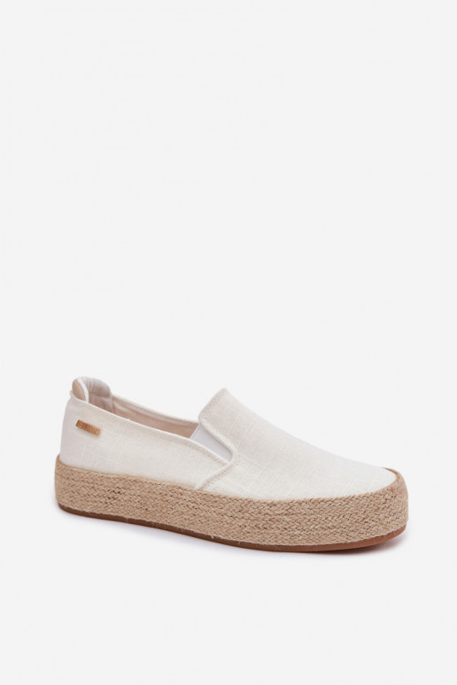 Espadrillid platvormiga Big Star TT274090 Ecru