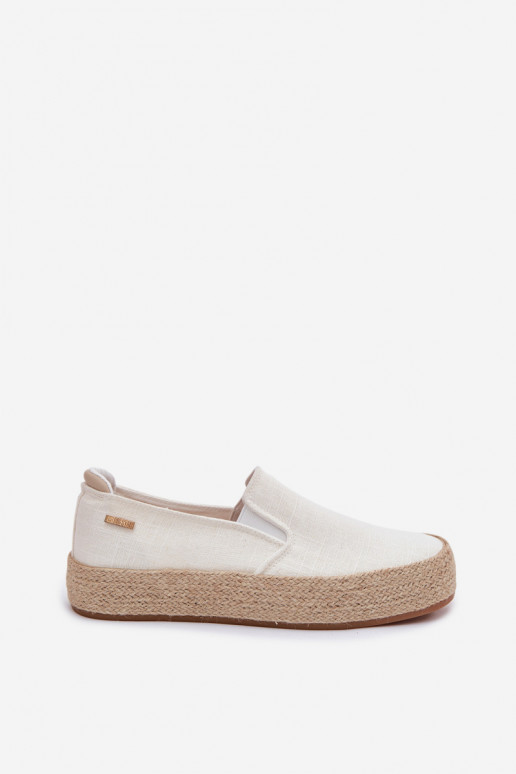 Espadrillid platvormiga Big Star TT274090 Ecru