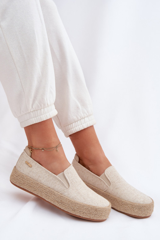 Espadrillid platvormiga Big Star TT274089 beeži värvi