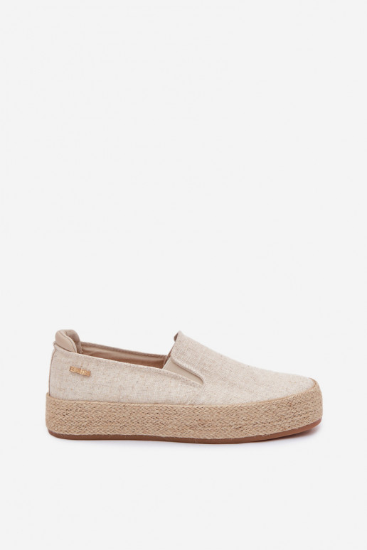 Espadrillid platvormiga Big Star TT274089 beeži värvi