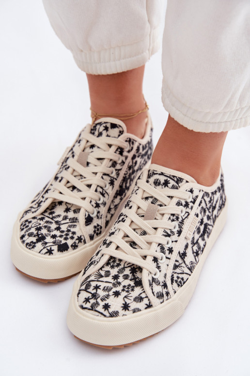 vabaaja jalanõud Spordijalatsid Pealiste omad Big Star TT274842 Elevandiluu värvi