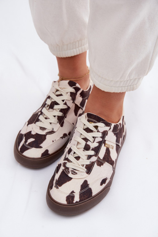 Sneakers tüüpi jalanõud Pealiste omad IN Łaty Big Star TT274369 Valget-pruunid värvi