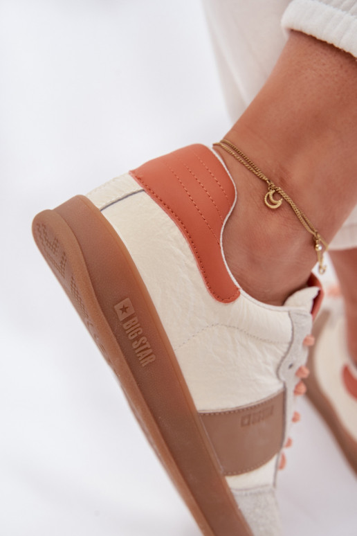 Pealhk seemisnakhsed Sneakers tüüpi jalanõud Pealiste omad Big Star TT274725 beeži värvi