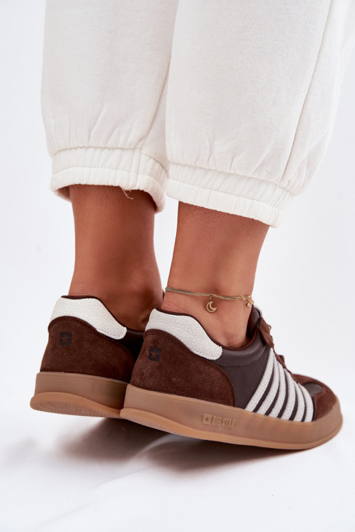 Sneakers tüüpi jalanõud Pealiste omadPealturalnej Skóry I seemisnakhsedu Big Star TT274715 Czekoladosissee