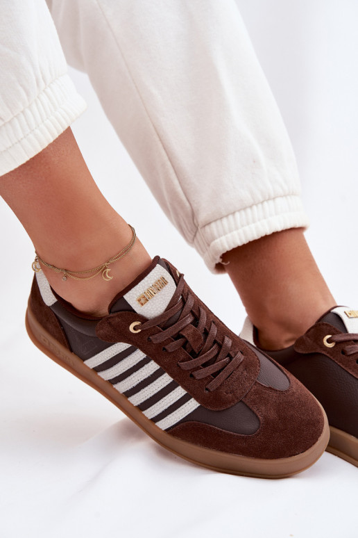 Sneakers tüüpi jalanõud Pealiste omadPealturalnej Skóry I seemisnakhsedu Big Star TT274715 Czekoladosissee