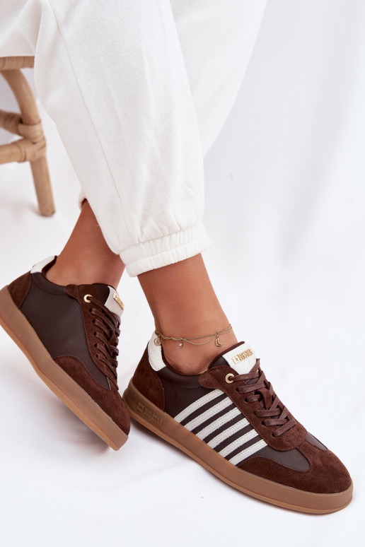 Sneakers tüüpi jalanõud Pealiste omadPealturalnej Skóry I seemisnakhsedu Big Star TT274715 Czekoladosissee