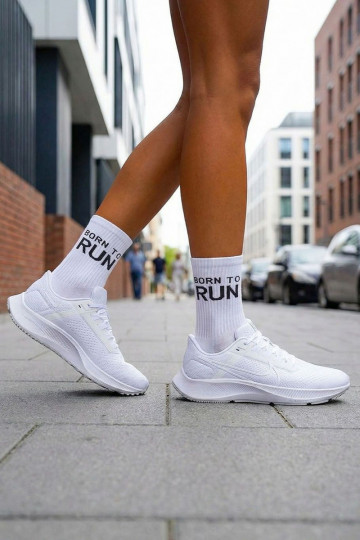 Naistelikkud sokid BORN TO RUN valge värv