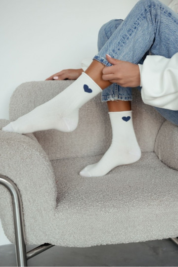 Sokid Pealiste omad Ecru Survevabatumesinist värvim Heartsm