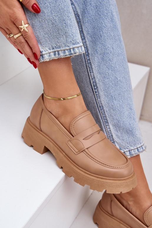 naiste mokassiinid eko-nahast beeži värvi Sendall