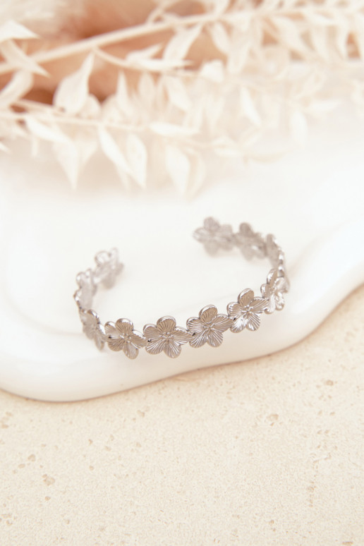 Käevõru Pealiste omad roostevabast terasest Lilluszki Hõbedat värvi