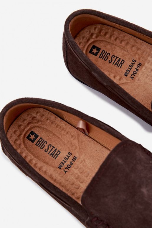 Mokassiinid meestelePealturalnego seemisnakhsedu Big Star TT174202 Czekoladosissee