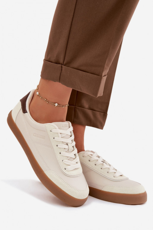 Sneakers tüüpi jalanõud Pealiste omad eko-nahast Big Star TT274311 Elevandiluu värvi