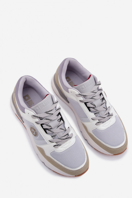 Sneakers tüüpi jalanõud meestele platvormiga Big Star TT174032 Valget-Sinist värvi