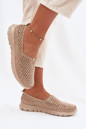 Ažuurne Valgus naiste mokassiinid Sergio Leone MK099H Kuldset värvi