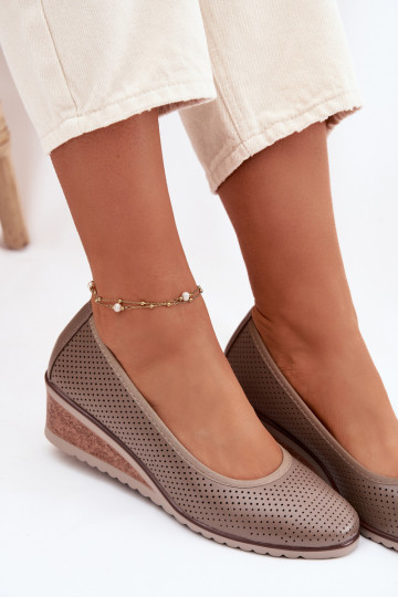 jalatsid Pealiste omad platvormiga Vinceza 58629 beeži värvi