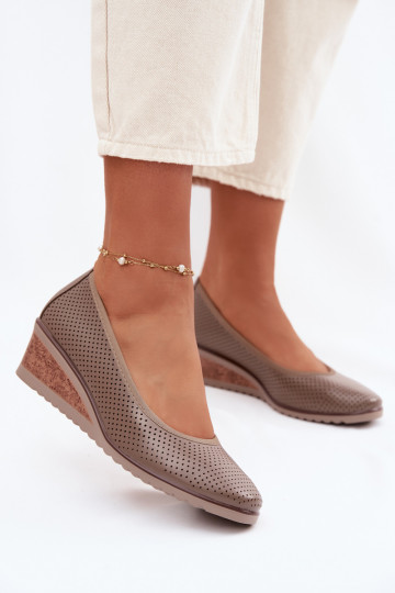 jalatsid Pealiste omad platvormiga Vinceza 58629 beeži värvi 2