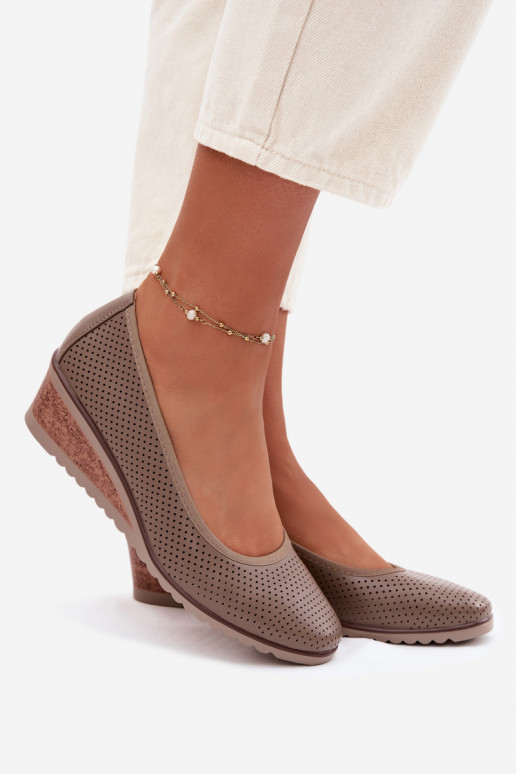 jalatsid Pealiste omad platvormiga Vinceza 58629 beeži värvi