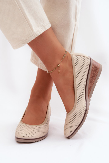 jalatsid Pealiste omad platvormiga Vinceza 58629 Elevandiluu värvi