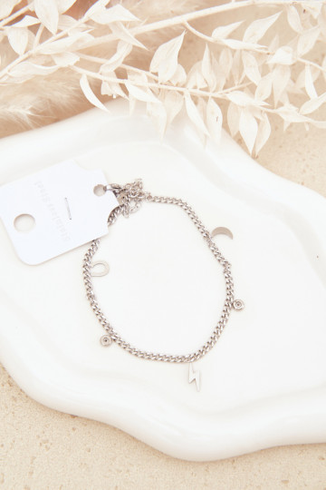 Käevõru Ripatsidega jalal Hõbedat värvi 2