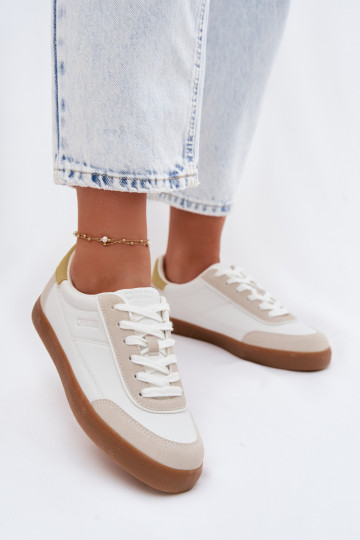 Sneakers tüüpi jalanõud Pealiste omad eko-nahast Big Star TT274310 valget värvi 2