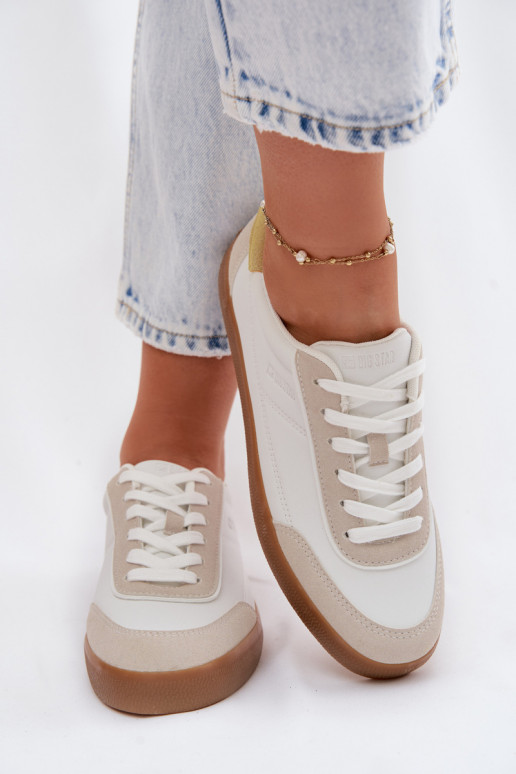 Sneakers tüüpi jalanõud Pealiste omad eko-nahast Big Star TT274310 valget värvi