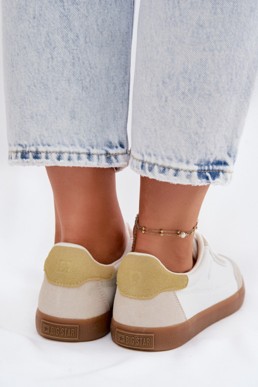 Sneakers tüüpi jalanõud Pealiste omad eko-nahast Big Star TT274310 valget värvi