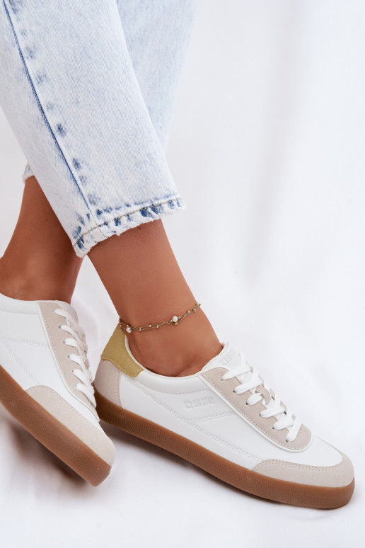 Sneakers tüüpi jalanõud Pealiste omad eko-nahast Big Star TT274310 valget värvi