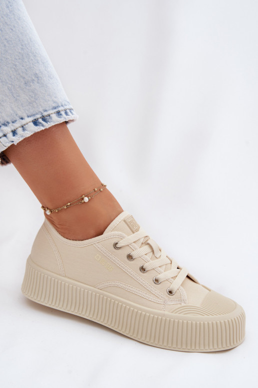 naiste saapad platvormiga Big Star TT274271 beeži värvi