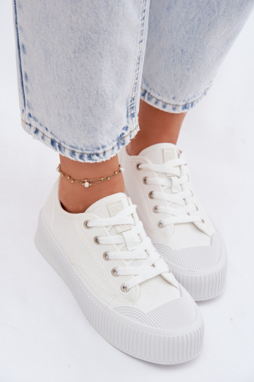 naiste saapad platvormiga Big Star TT274269 valget värvi