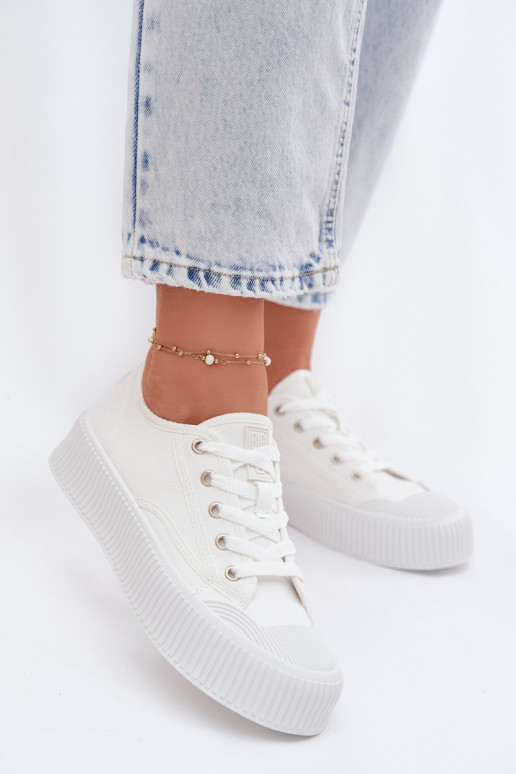naiste saapad platvormiga Big Star TT274269 valget värvi