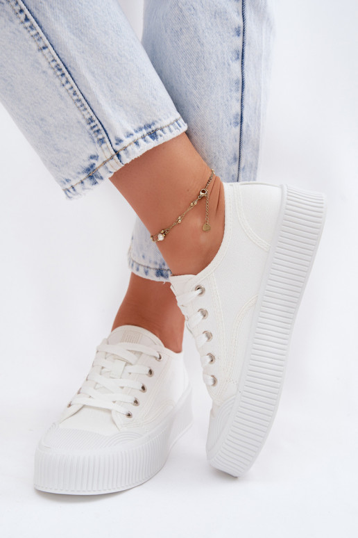 naiste saapad platvormiga Big Star TT274269 valget värvi