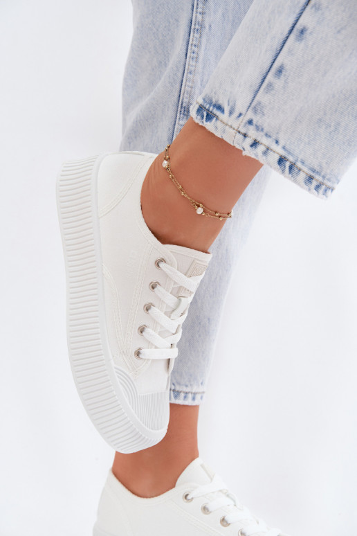 naiste saapad platvormiga Big Star TT274269 valget värvi