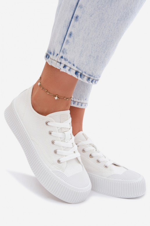 naiste saapad platvormiga Big Star TT274269 valget värvi