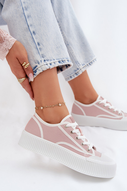 naiste saapad platvormiga Big Star TT274270 Tumeroosad värvi