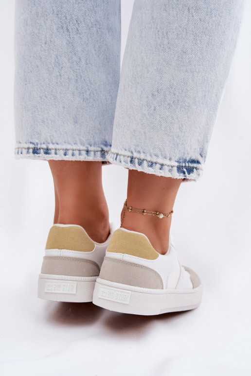 Sneakers tüüpi jalanõud Pealiste madalad Big Star TT274767 valget värvi