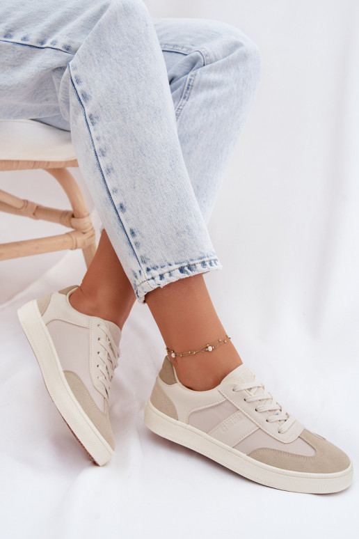 Sneakers tüüpi jalanõud Pealiste madalad Big Star TT274768 beeži värvi