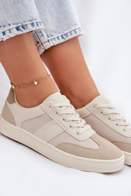 Sneakers tüüpi jalanõud Pealiste madalad Big Star TT274768 beeži värvi