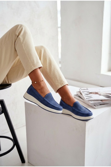 Ažuurne naiste mokassiinid Sergio Leone MK097H Sinist värvi 2