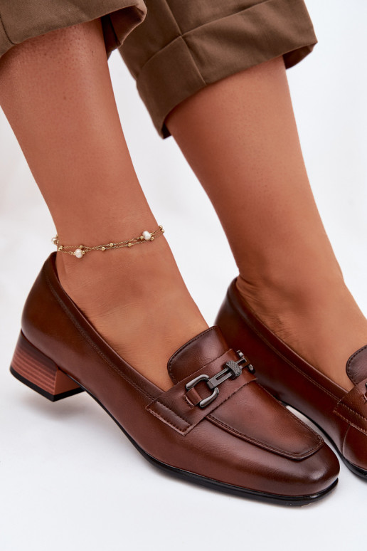 Pealhk jalatsid Pealiste omad Klockis kaunistustega Vinceza 39978 pruunid värvi