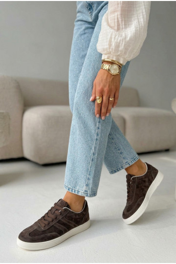 Sneakers tüüpi jalanõud seemisnahast Vinceza 95400 Czekoladosissee