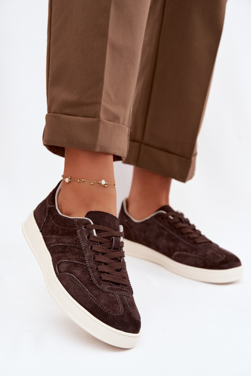 Sneakers tüüpi jalanõud seemisnahast Vinceza 95400 Czekoladosissee