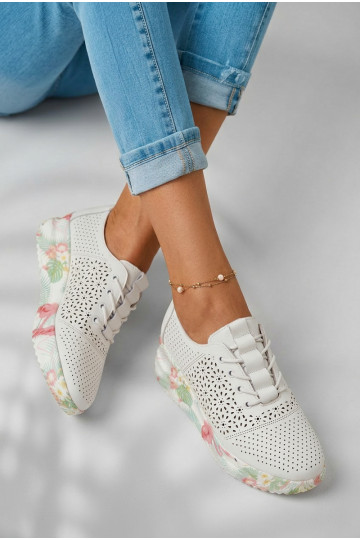 Pealhk Ažuurne jalatsid Pealiste omad valget värvi Telina 2