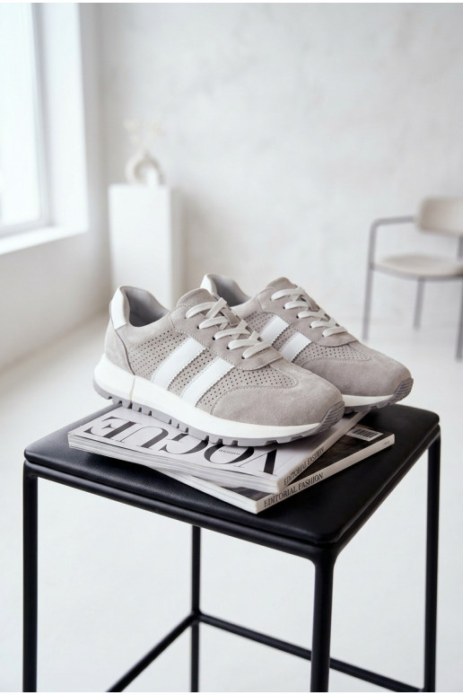 Sneakers tüüpi jalanõud Pealiste omadPealturalnego seemisnakhsedu Halli värvi Sellel onrceline