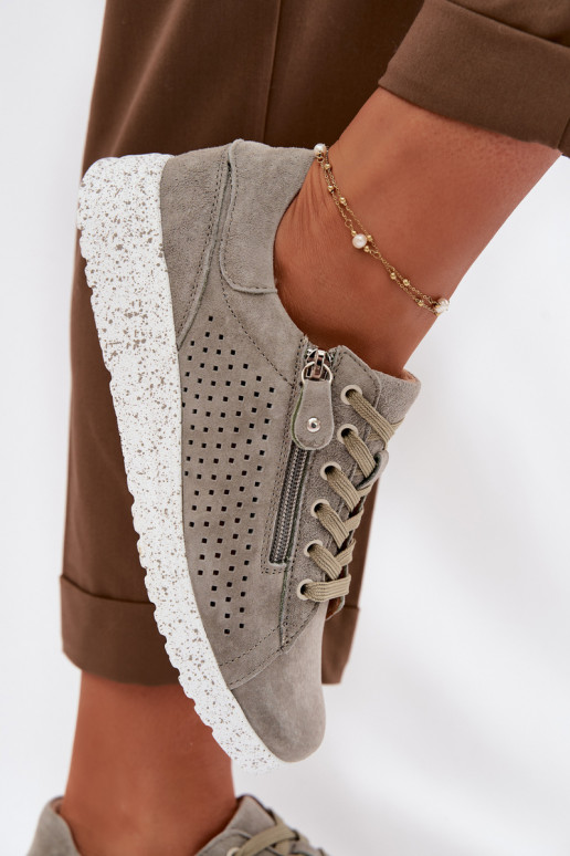 seemisnakhsed jalatsid Pealiste omad tõmblukuga khakivärvi Cemela